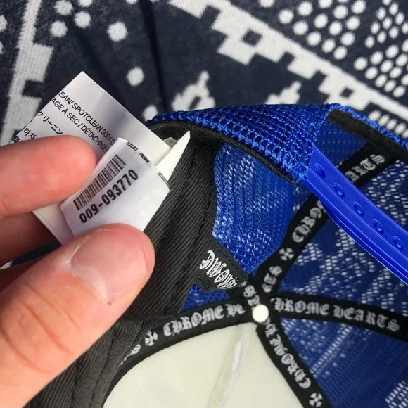 Chrome Hearts ★ AUTHENTIC Blue / Wh / Rd Trucker Hat - Picture 12 of 12